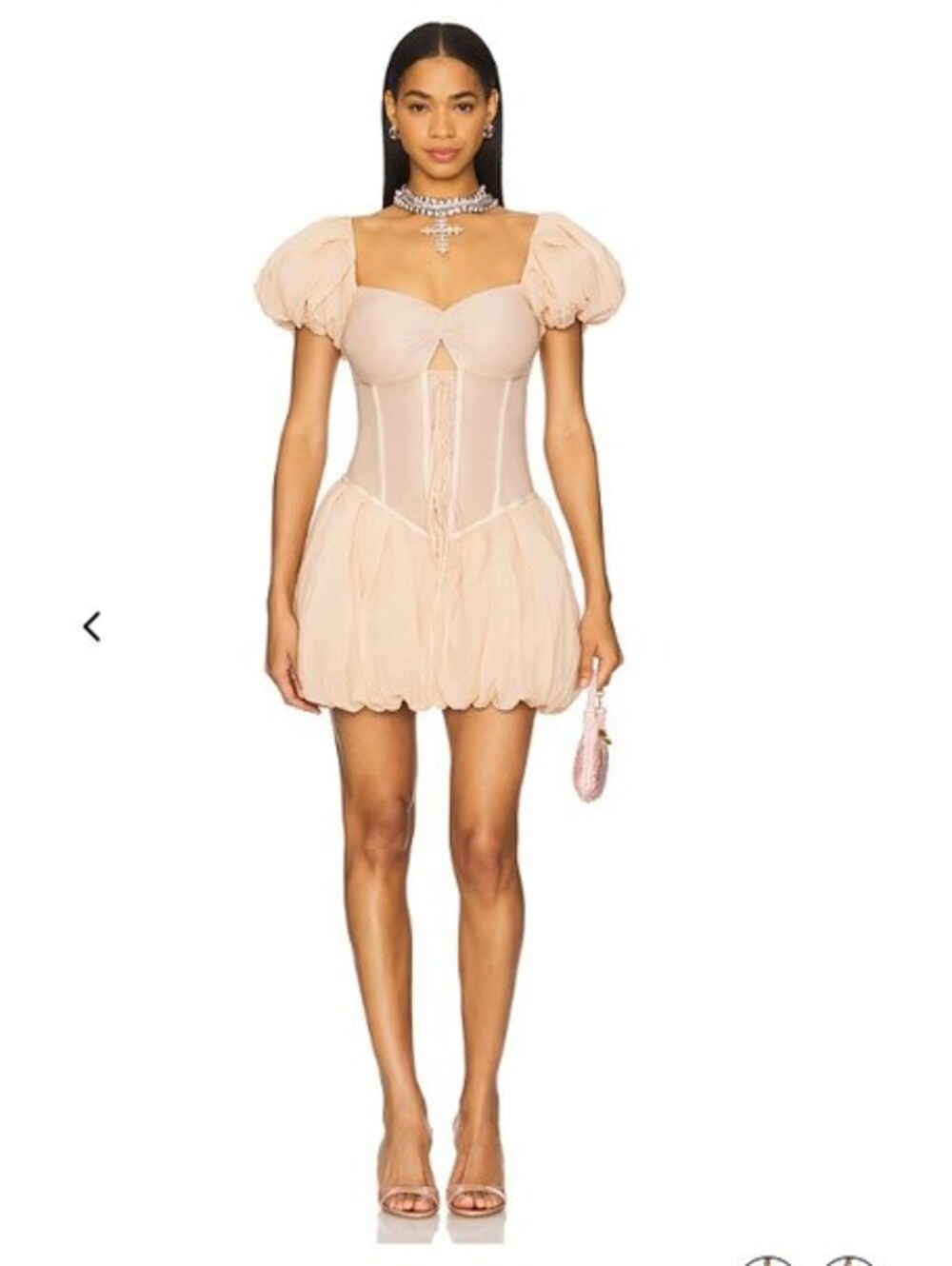 Aniye Records Sally Balloon Dress in Nude was 649